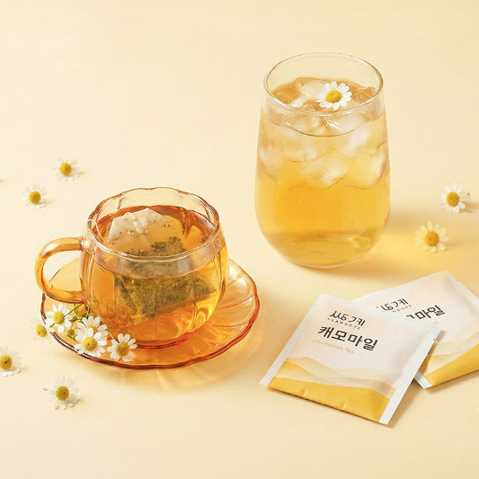 Boîte de camomille en sachets