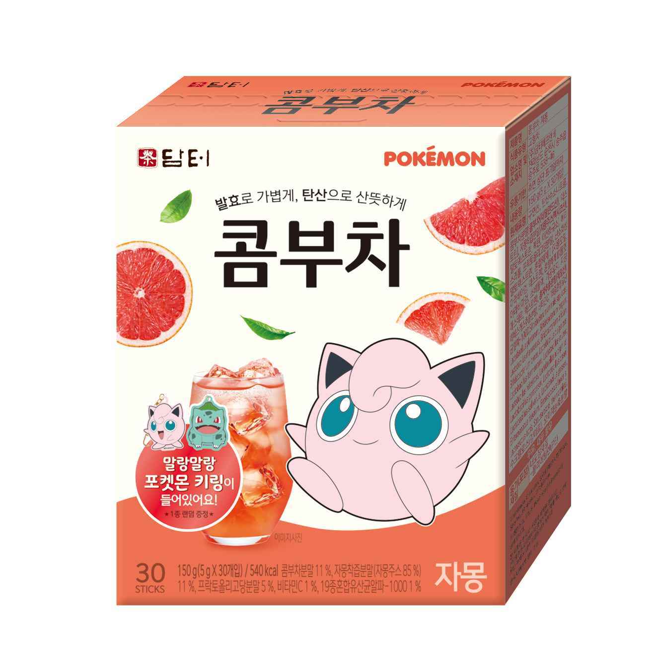 Damtuh Pokémon Kombucha Pamplemousse 30 Sticks Jigglypuff