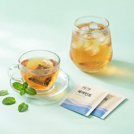 Boîte de menthe poivrée en sachets