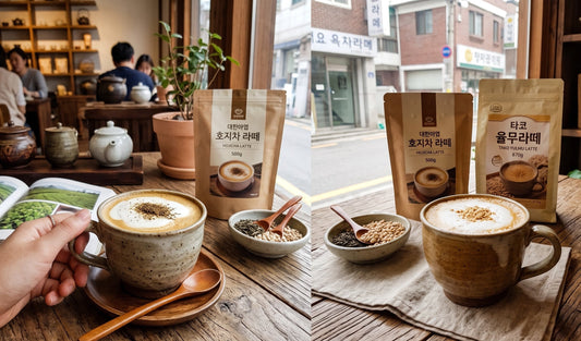 Hojicha et Yulmu : Deux Nouvelles Saveurs de Latte Coréen à Découvrir