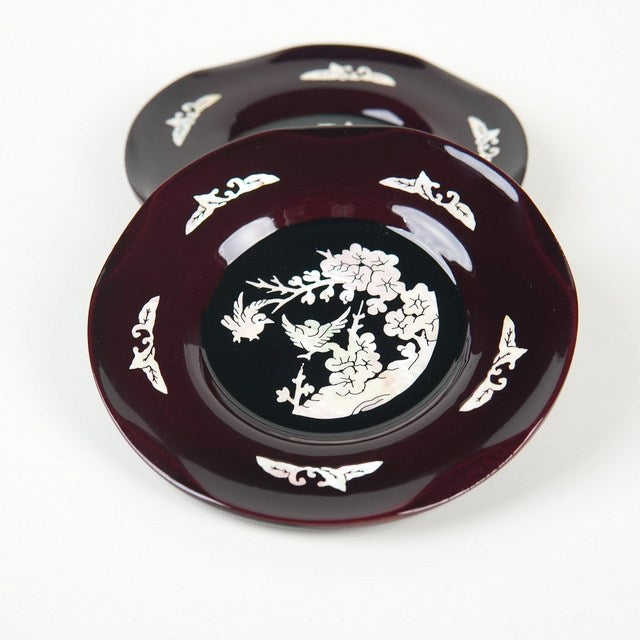 Dessous de tasse en laque et nacre najeon
