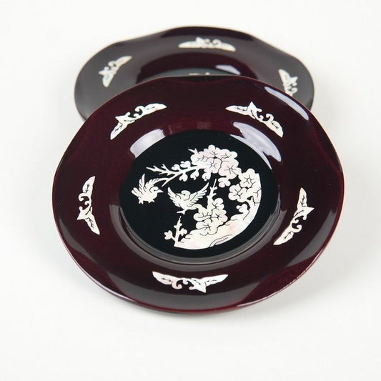 Dessous de tasse en laque et nacre najeon