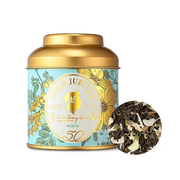 Boîte Gold Jubilee Acacia et Jasmin avec mélange de fleurs