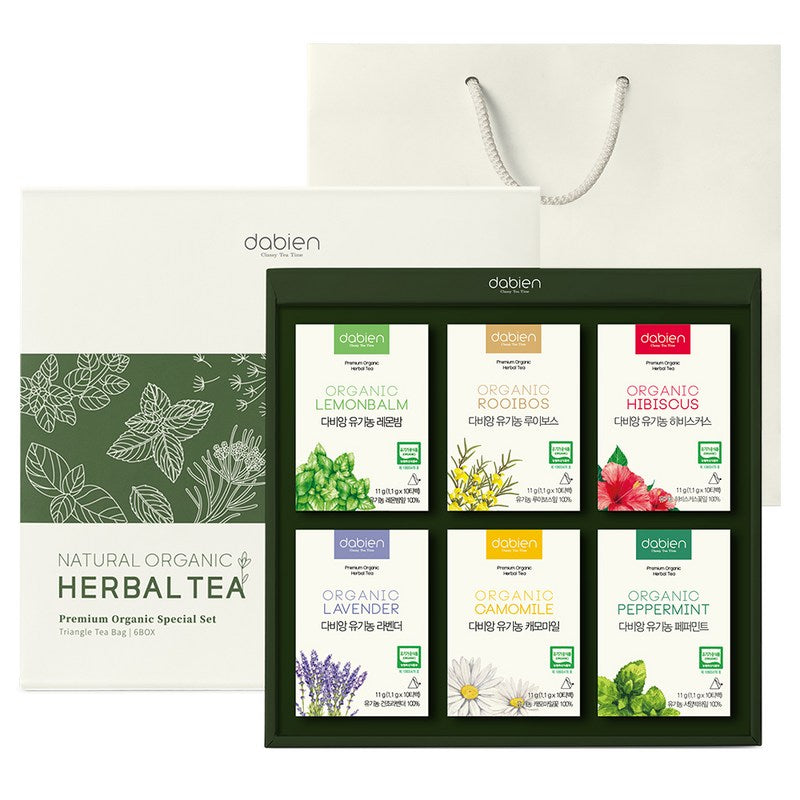 Coffret infusions biologiques Dabien N°2 avec sac cadeau
