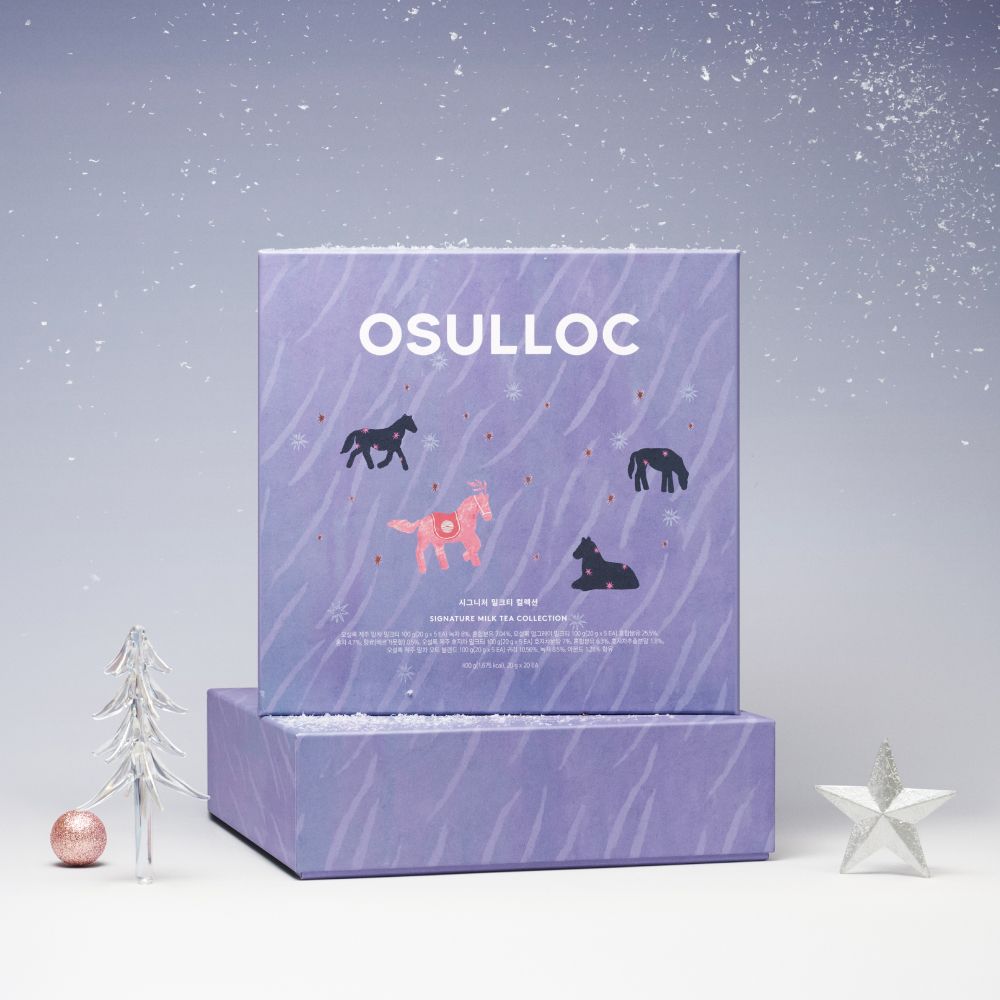 OSULLOC Signature Milk Tea Collection — Vue packaging | Maison Boseong