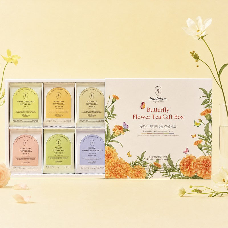Coffret thés de fleurs coréens Kkokdam 6 variétés