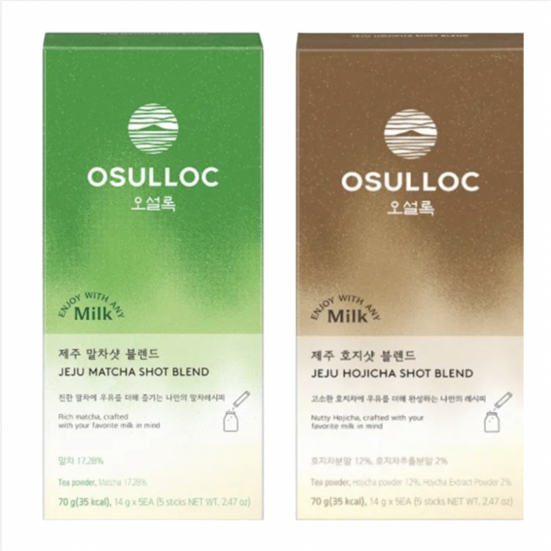 OSULLOC Duo Shot Blend hojicha et matcha de Jeju