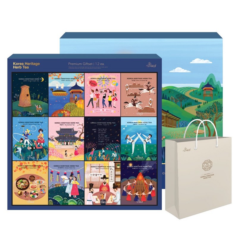 Coffret thés traditionnels coréens Arumdre, version 12 thés