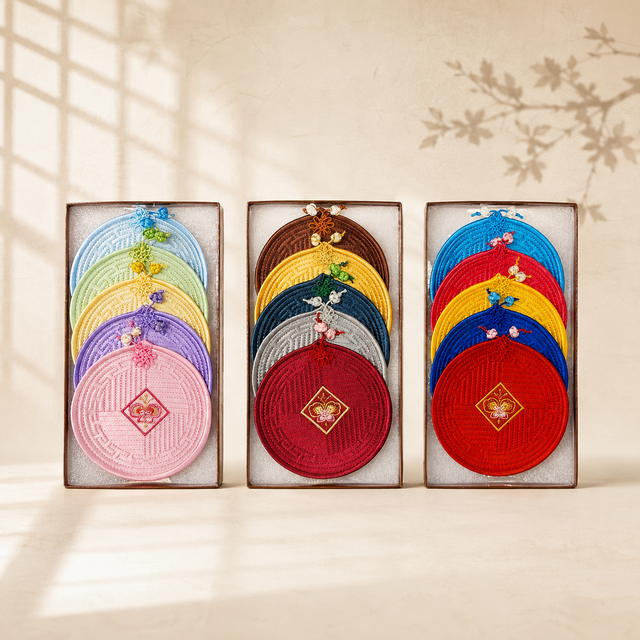 Lot de dessous de tasse nubi colorés