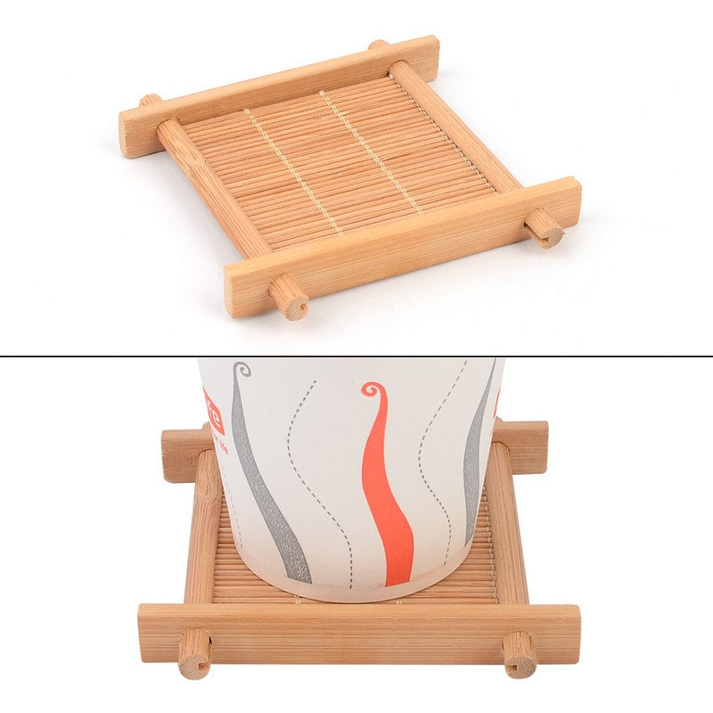Coasters en bambou empilés