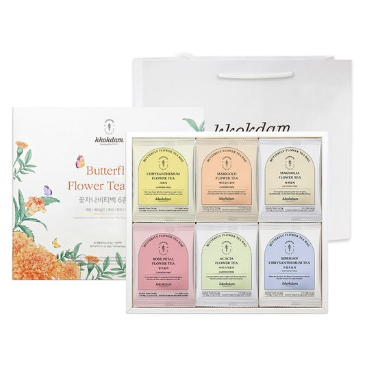 Coffret thés de fleurs coréens Kkokdam 6 variétés