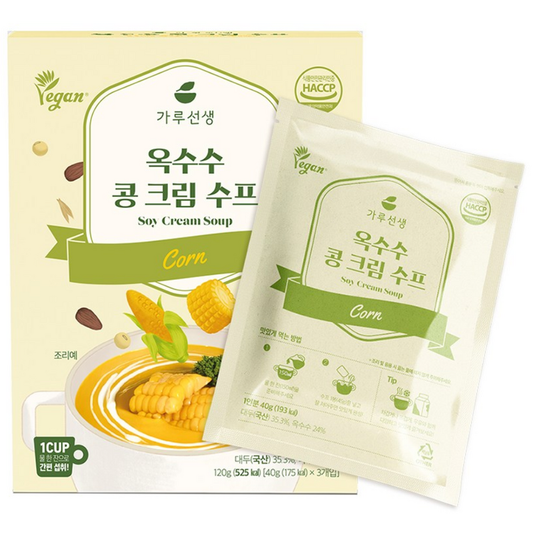 Garu Master soupe velouté maïs et soja vegan, 3 sachets de 40g