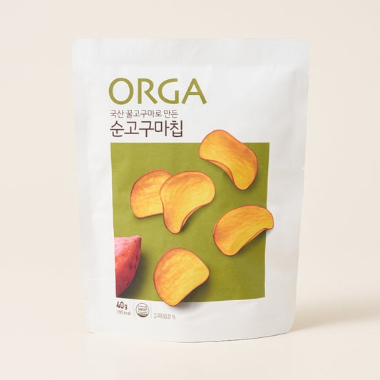 ORGA Chips de Patate Douce Coréenne, Lot de 3