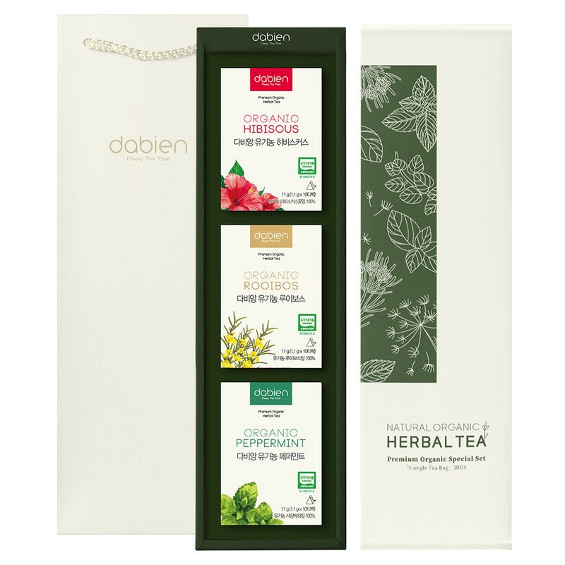 Coffret infusions biologiques Dabien N°1 avec sac cadeau