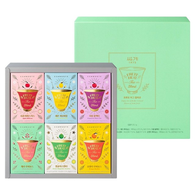 Coffret Fruit Hug Collection 6 saveurs fruitées Ssanggyemyeongcha