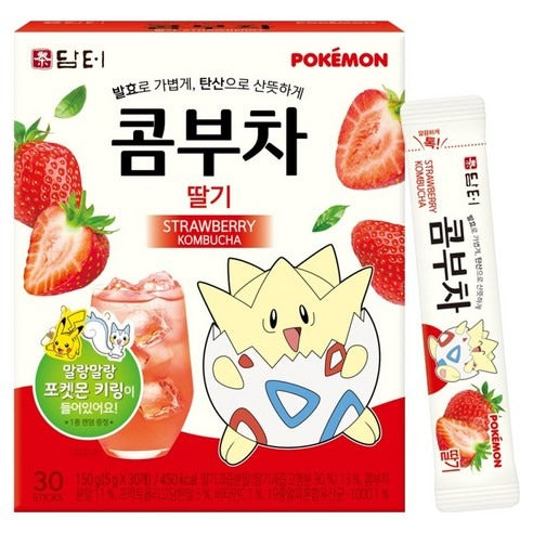 Damtuh Pokémon Kombucha Fraise 30 Sticks (Togekiss)