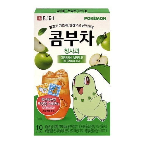 Damtuh Pokémon Kombucha Pomme Verte 10 Sticks (Chikorita)