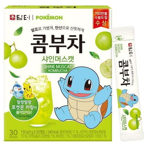 Damtuh Pokémon Kombucha Shine Muscat 30 Sticks (Squirtle)