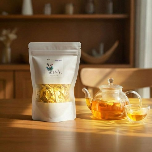 Infusion Artisanale Mokryeon Fleurs de Magnolia Bio  sachet sur table