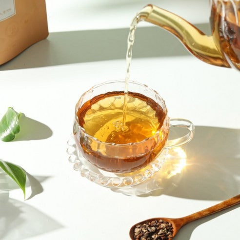 L'Équilibre Haesoldang  Infusion Potiron et Haricot Rouge  tasse et theiere