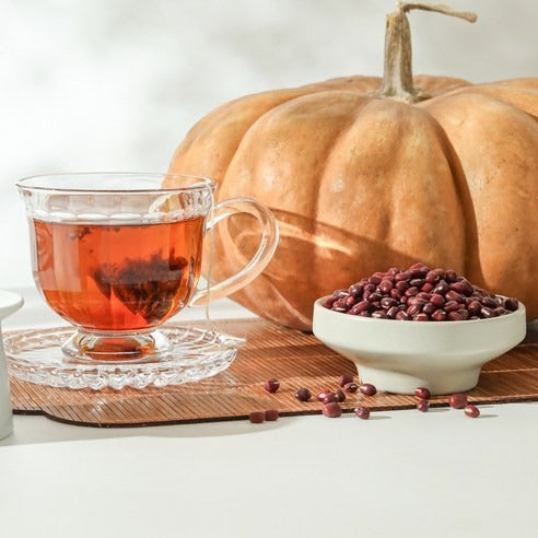 L'Équilibre Haesoldang  Infusion Potiron et Haricot Rouge  tasse et citrouille