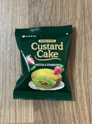 Lotte Custard Cake Matcha et Fraise sachet individuel