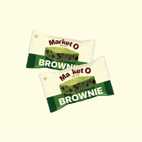 Market-O Brownie Matcha de Jeju emballage individuels