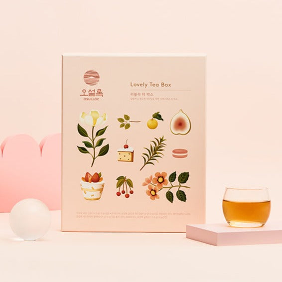 Coffret rose ouvert Lovely Tea Box OSULLOC 