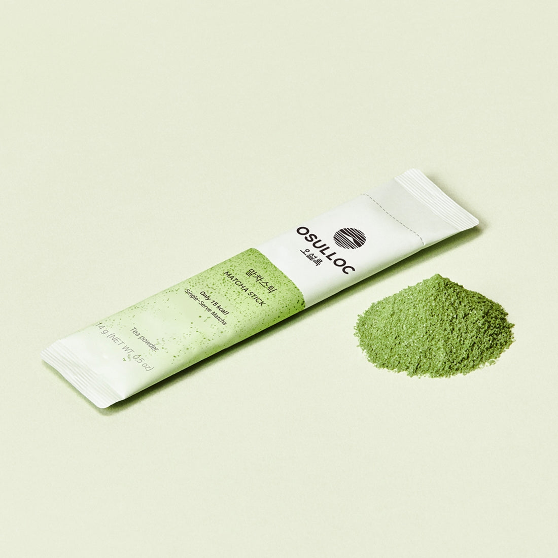 Boîte de Matcha Sticks OSULLOC avec  de la poudre de thé vert