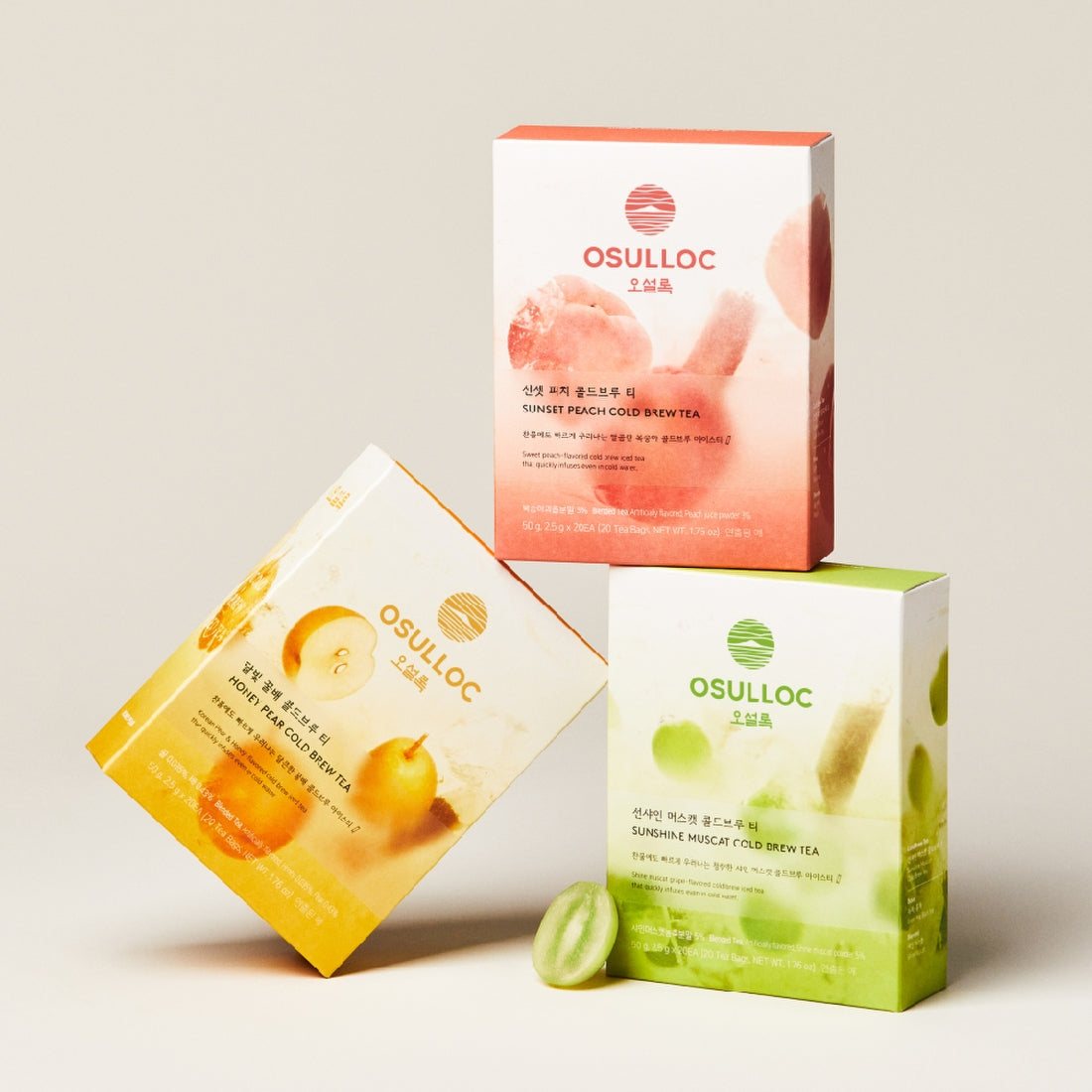 OSULLOC Sunset Peach Cold Brew Tea 20 P — Vue packaging | Maison Boseong