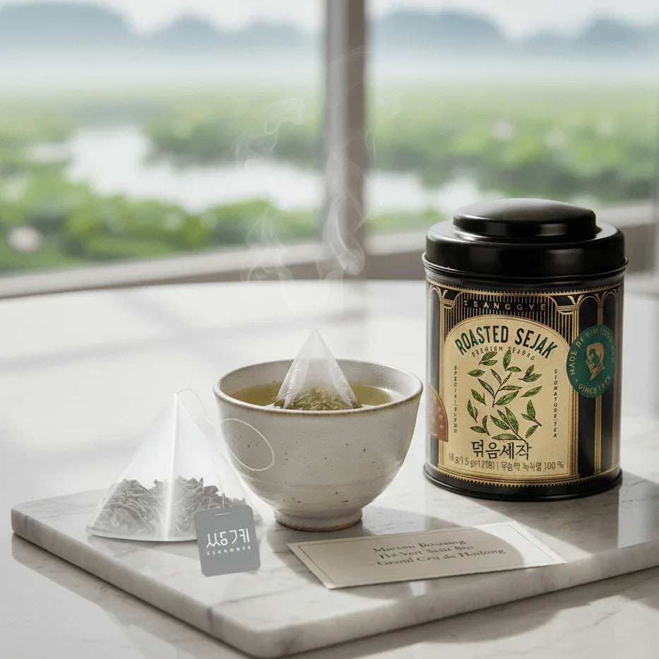 Thé vert Sejak bio boite et tasse