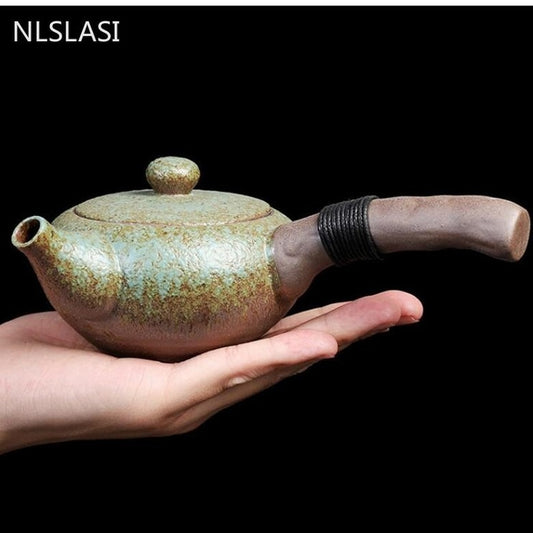 Théière Kyusu Artisanale vue cote