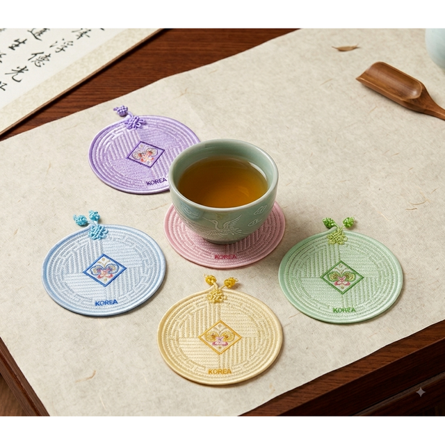 Dessous de tasse nubi matelassé, lot de 5