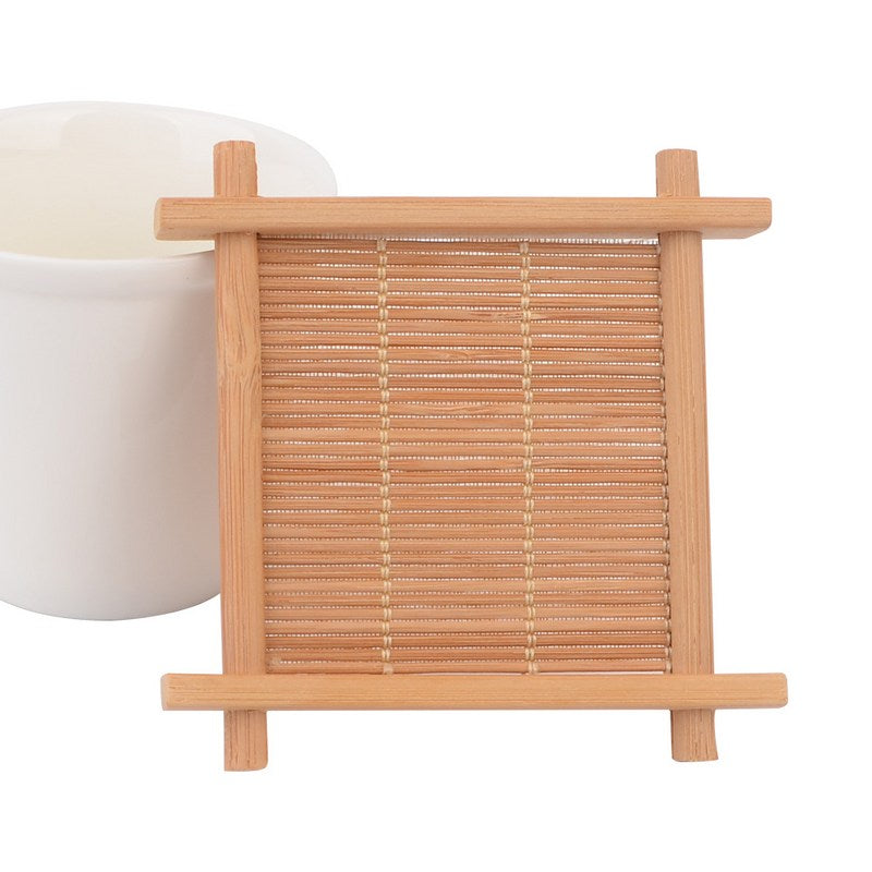 Dessous de tasse en bambou, vue de dessus