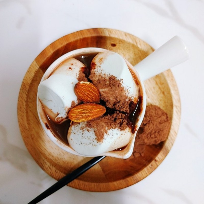 Latte coréen soja et cacao en poudre
