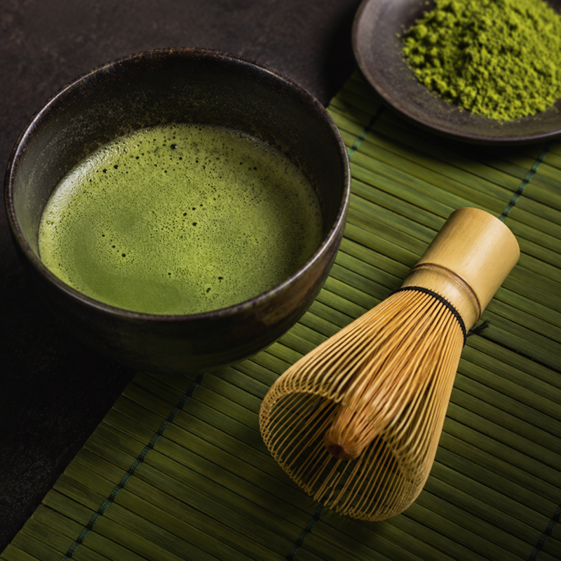 Fouet à matcha en bambou, vue détaillée